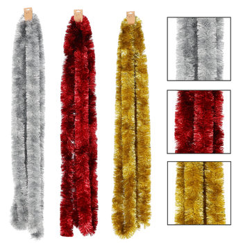 CHRISTMAS TREE CHAIN 6M RED/GOLD/SILVER