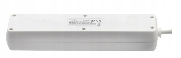 EXTENSION CORD POWER STRIP WITH SWITCH 4 SOCKETS 1.5M WHITE