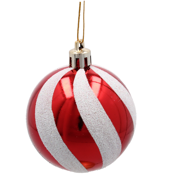 SET OF 24 CHRISTMAS BAUBLES RED, SILVER, GOLD