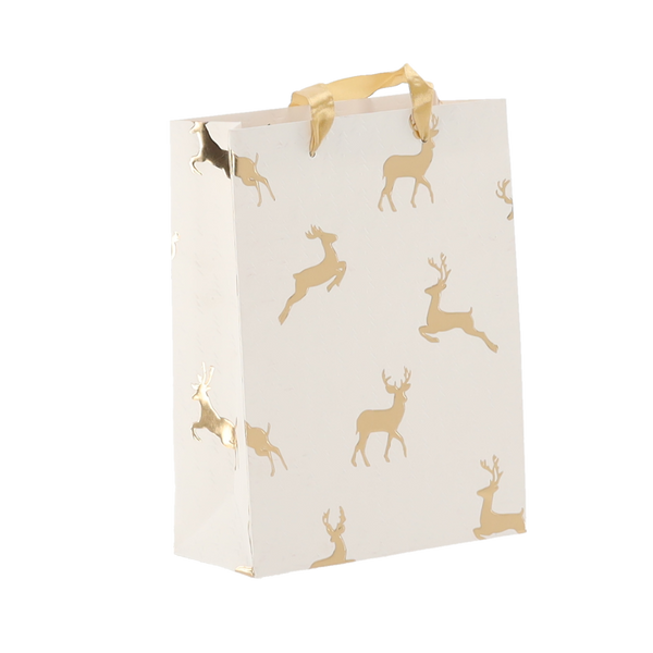 CHRISTMAS GIFT BAG REINDEERS 18 x 24 x 8 CM