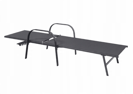 GARDEN LOUNGER 195x69x94cm DARK GREY *6111