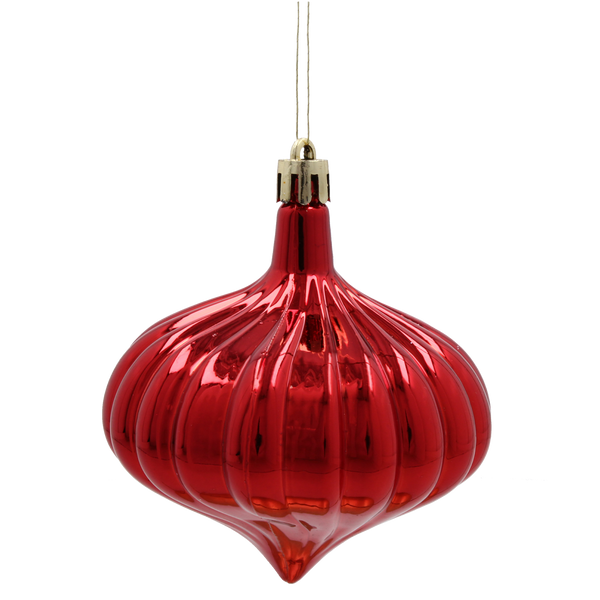 SET OF 6 CHRISTMAS TREE ORNAMENTS - STREAMERS MIX OF COLORS 8 CM