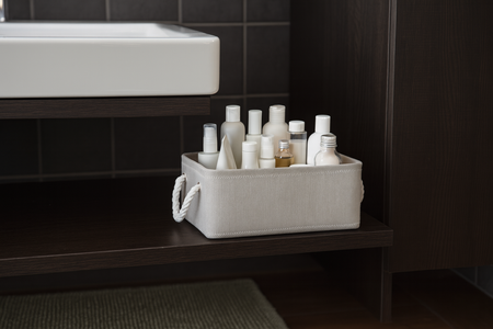 ORGANIZATOR RECTANGULAR 22 x 32 x 14 CM BEIGE DIMENSIUNE S *4762