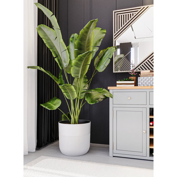 VAZĂ PENTRU PLANTE LUCA 160MM ALB *5717*