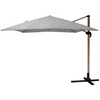 PARASOL OGRODOWY 3 x 3 M SZARY "ROMA" Z POKROWCEM - WOOD EFFECT