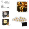 Ghirlanda solară de grădină lungime 2 + 3,8 m margarete 20 LED alb cald *6048