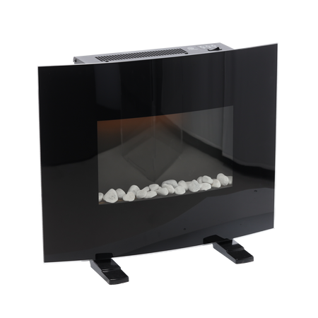 WALL-MOUNTED FIREPLACE WITH FLAME EFFECT - 61 X 13,5 X 48 CM - 1000/2000W