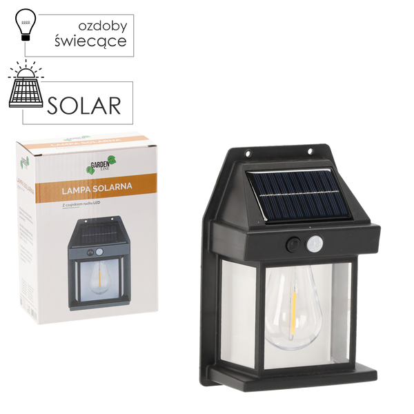 LAMPĂ SOLARĂ LED CU SENZOR DE MIȘCARE 12 x 17 x 5,8 CM *5639