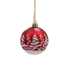 SET OF 8 CHRISTMAS BAUBLES RED 6 CM
