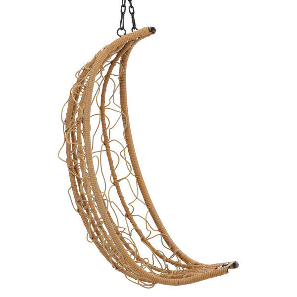 FOTEL WISZĄCY SKŁADANY BEŻOWY, PODUSZKA - BEŻOWA, RAMA - CZARNA *9100