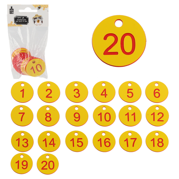 SET OF 20 HIVE NUMBERS (1-20)