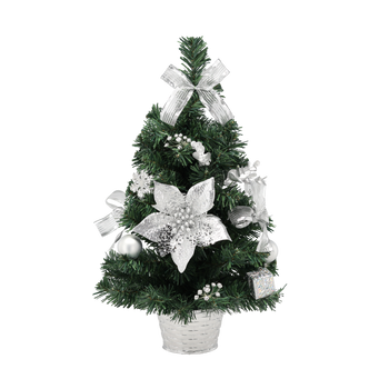 Vianočný STROMČEK 50 CM STRIEBORNÝ *2255