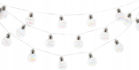SOLAR GARDEN GARLAND LENGTH 2 + 3.8 M LORIS 20 LED COOL WHITE