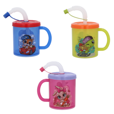 PLASTOVÝ HRNEK 210ML S BRČKEM *8551