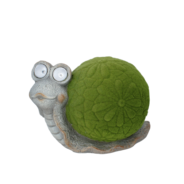 FIGURKA OGRODOWA - ŚLIMAK ZE ŚWIECĄCYMI OCZAMI 32 x 22 x 22 CM LED *7492