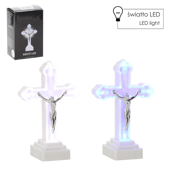 CROSS LED CANDLE INSERT H-13 CM 8208