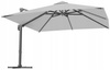PARASOL OGRODOWY "ROMA"  3 x 3 M SZARY Z POKROWCEM 