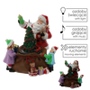 POZYTYWKA BOŻONAR. LED MIKOŁAJ Z CHOINKĄ I PREZENTAMI 20 x 19 x 19 cm *2423