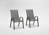 KPL. 2 KRZESEŁ OGRODOWYCH SZARYCH 54 x 72 x 96