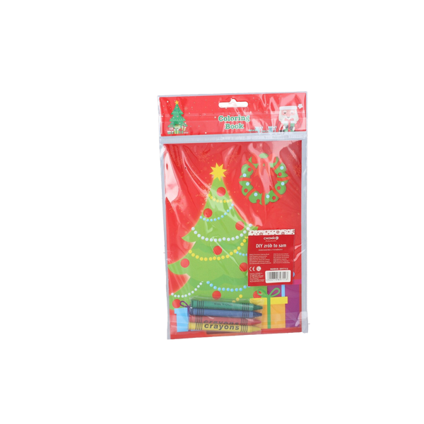 CHRISTMAS COLORING BOOK - DIY - WITH 4 MARKERS - MIX OF DESIGNS
