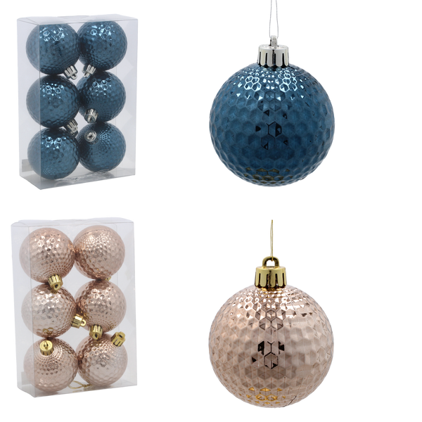 KPL. 6 BOMBEK 6 CM GRANÁTOVÝ / BEŽOVÉ ZLATO *3900