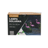 SOLÁRNA LAMPA 25 x 15 x 53 CM 3 PLAMEŇÁKY 6 LED STUDENÁ BIELA *6087