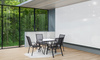 GARDEN FURNITURE SET - 4 CHAIRS + SQUARE TABLE - BLACK *3521