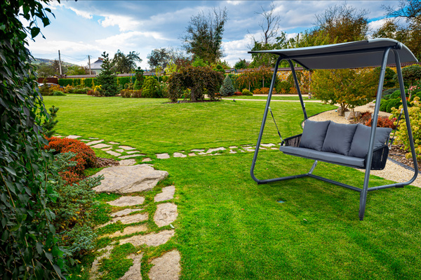 LEAGĂN DE JARDIN CU BRAȚEÎNȚE ÎMPLICATE 180 x 139 x 185 CM ANTRACIT PREMIUM *3149