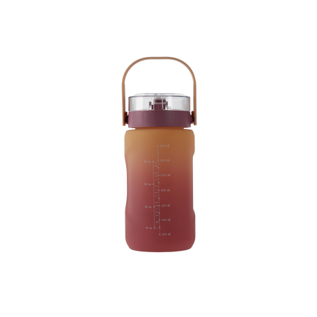 WATER BOTTLE 1500 ML GREEN OMBRE