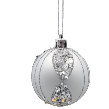 SET OF 33 CHRISTMAS BAUBLES RED, SILVER, GOLD
