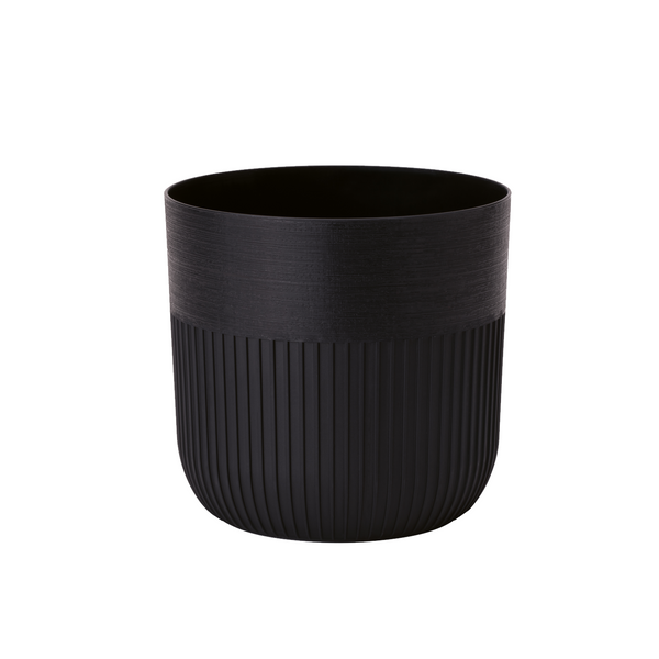 KVĚTINÁČ LUCA 140MM HLUBOKÝ ČERNÝ *5663*