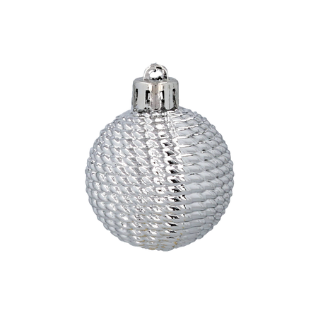 KPL. 16 BOMBEK 4 CM ČERVENÉ/ZLATEJ/STRIEBORNÉ MIX VZOROV TUBA *7511