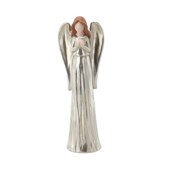FIGURINE OF THE NATIVITY - SILVER ANGEL 9.5 X 7 X 28 CM, pack = 2 pcs