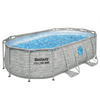 BASEN STELAŻOWY OWALNY 4,27 X 2,5 X 1 M (BASEN, POMPA FILTRUJĄCA, DRABINKA, POKRYWA, DOZOWNIK)