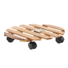 PODSTAWKA POD DONICZKĘ DREWNIANA OKRĄGŁA NA KÓŁKACH FI 30 CM *4557