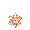 SET OF 18 WOODEN CHRISTMAS DECORATIONS BROWN ASSORTED 3 DESIGNS SNOWFLAKES