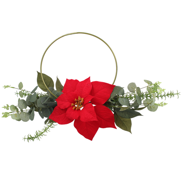 ORNAMENT DE CRĂCIUN - INEL CU STEA BETLEHEMĂ STRATIFICATĂ 45 CM ROȘU ambalaj=6 buc *3698