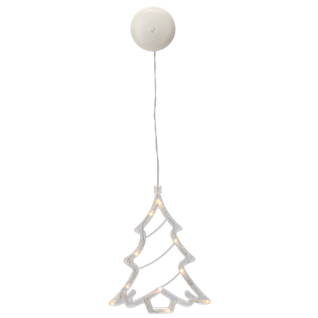 DECORAȚIUNE FESTIVĂ PENTRU FEREASTRĂ LED CU SUCTIE PE BATERII 10L MIX 6 MODELE *4017