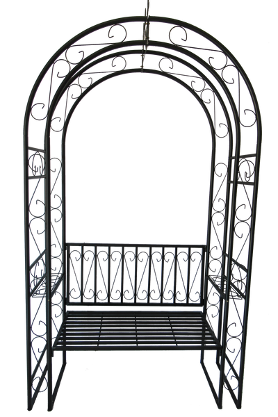 PERGOLA OGRODOWA Z ŁAWKĄ 130 x 48 x 238 CM *9512