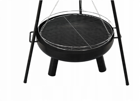GRILL PENDULAT REGULABIL PE TREI PICIOARE 64,5 x 64,5 x 150 CM *6032
