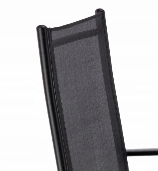 FOLDING GARDEN CHAIR ALUMINIUM 66 x 56 x 107 CM BLACK