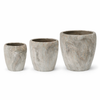 SET OF 3 CERAMIC PLANT POT COVERS – MARBLE EFFECT