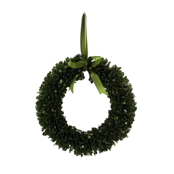 Coroană de Crăciun - cu panglică verde 30 cm *6185