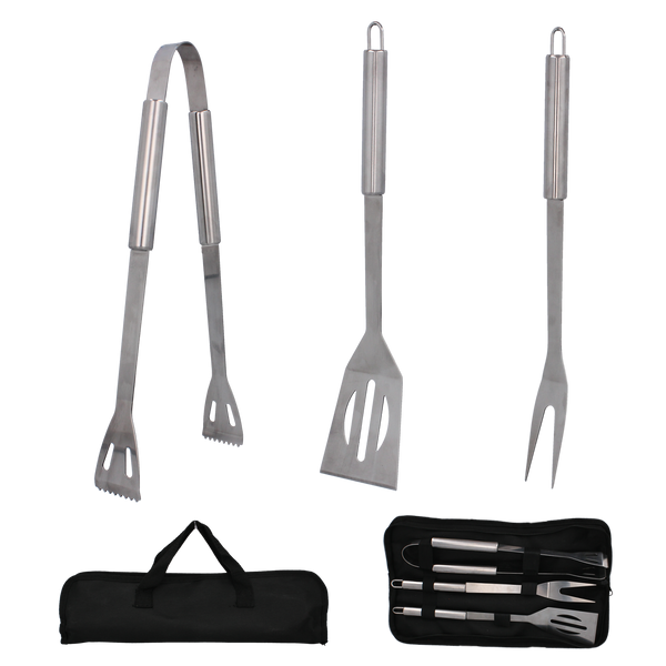 KPL. 3 AKCESORIÓW DO GRILLA W ETUI ŁOPATKA/WIDELEC/SZCZYPCE opak=6kpl*5863