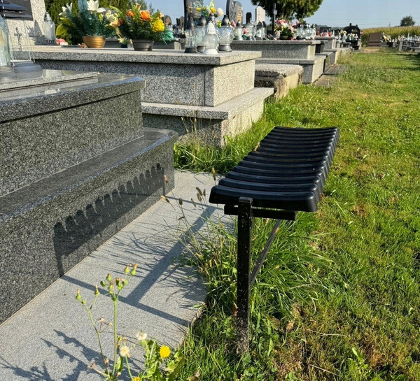 FOLDABLE BENCH L 86 CM WITH FOOT - BLACK