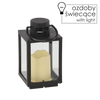 LANTERNĂ DE SĂRBĂTOARE 11 x 11 x 20,5 CM CU LED NEGRU *2539