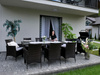 GARDEN FURNITURE SET / 8 CHAIRS + LARGE TABLE / BROWN + BEIGE *3654