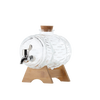 1L GLASS BRREL ON A WOODEN STAND
