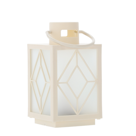 Vianočná LAMPA 11 x 11 x 20,5 CM S LED NÁPLŇOU BIELA *2553