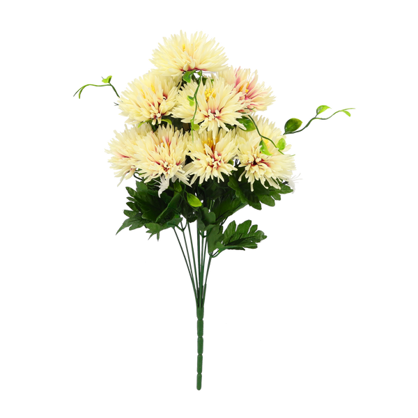 RAMURĂ ARTIFICIALĂ - BUCLE DE CRIZANTEME 50 x 25 x 25 CM MIX CULORII pachet=15 buc *3109